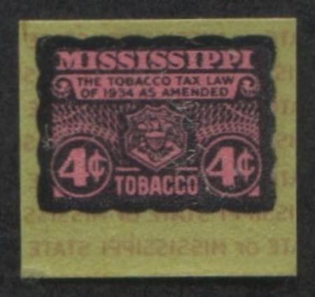 mississippi tobacco laws MISSISSIPPI Tobacco Revenue MS T143b mint, VF